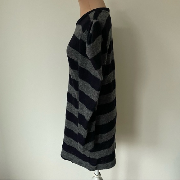 Amour Very Rosemary Stripe Puff Shoulder Long Sleeve Wool Blend Dress NWT Size S - Picture 6 of 12